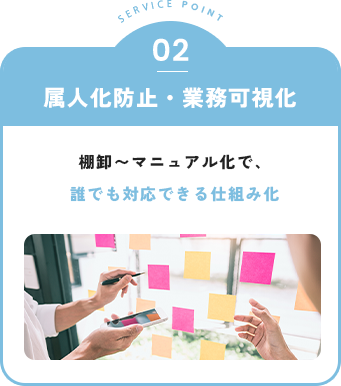 2.属人化防止・業務可視化