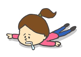 倒れてる人